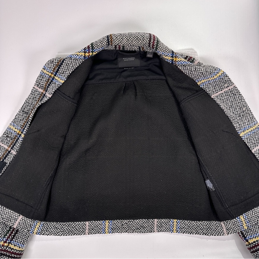 Scotch & Soda Women’s Cropped Plaid Jacket Button Front L - Picture 5 of 12
